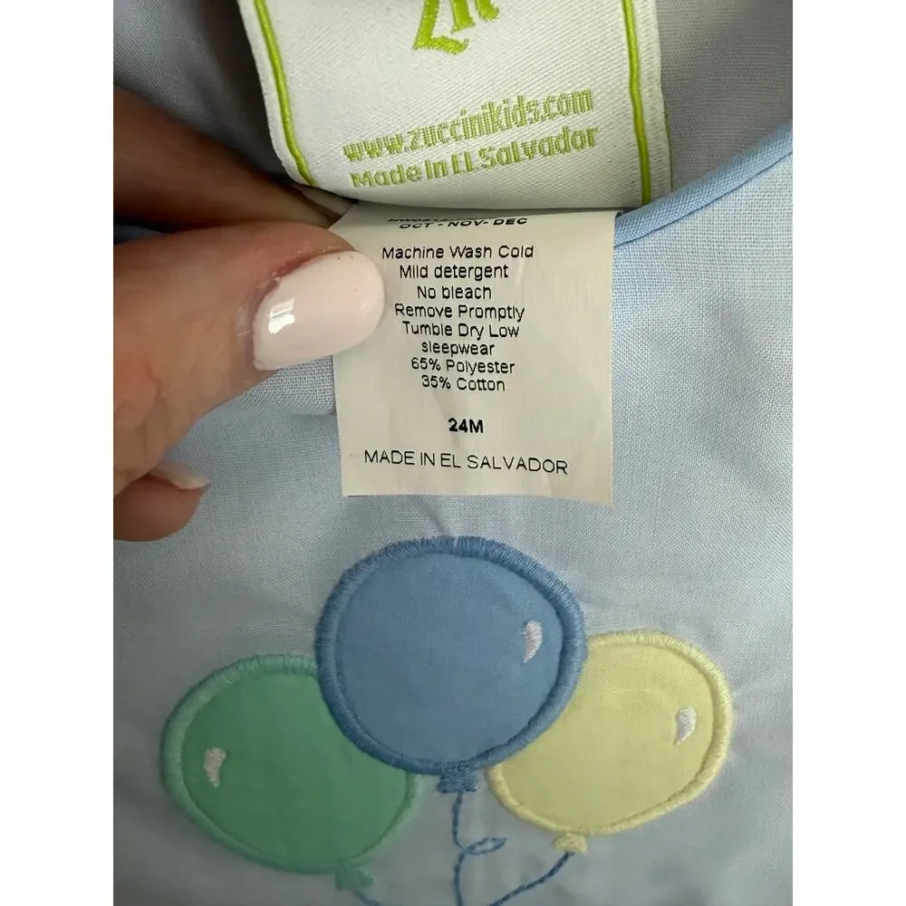 Zuccini Kids Ashton Shortalls- Balloons Birthday NWT 24mo $56